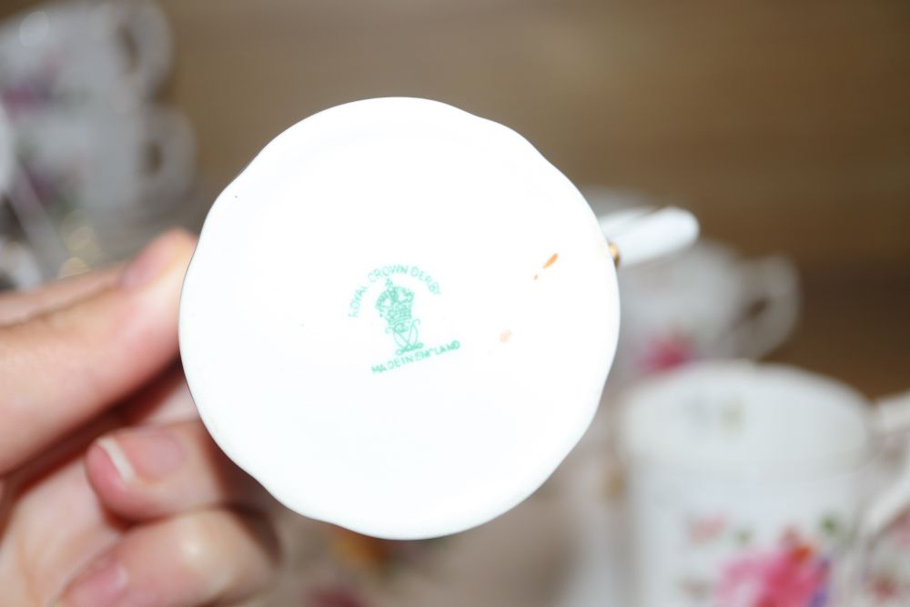 A Royal Crown Derby Posies part tea service and other Royal Crown Derby teaware